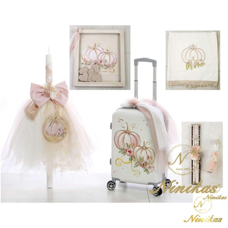 Pumpkin  Baptism Set Σετ Βάπτισης Κορίτσι