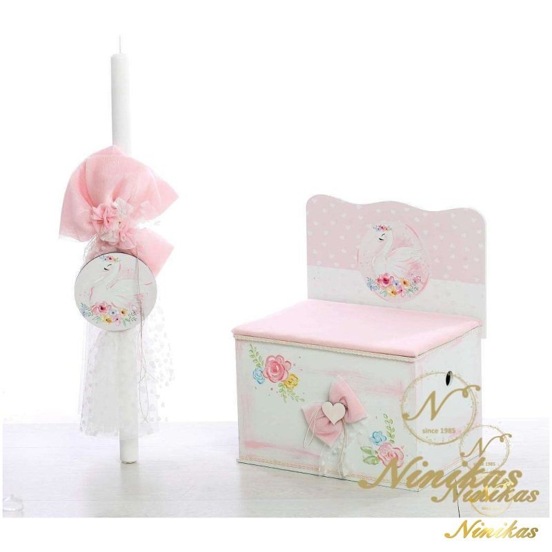 Garden Bench Princess Swan Σετ Βάπτισης Κορίτσι
