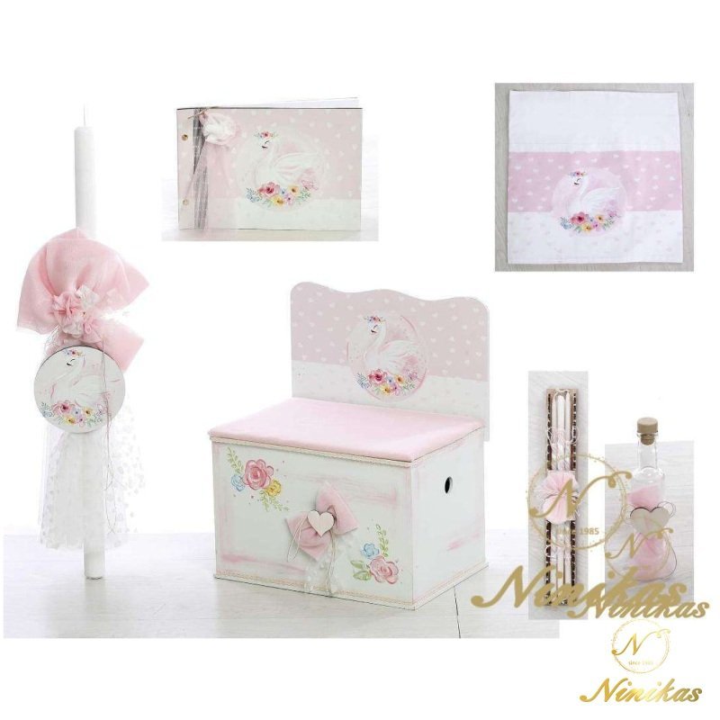 Garden Bench Princess Swan Σετ Βάπτισης Κορίτσι