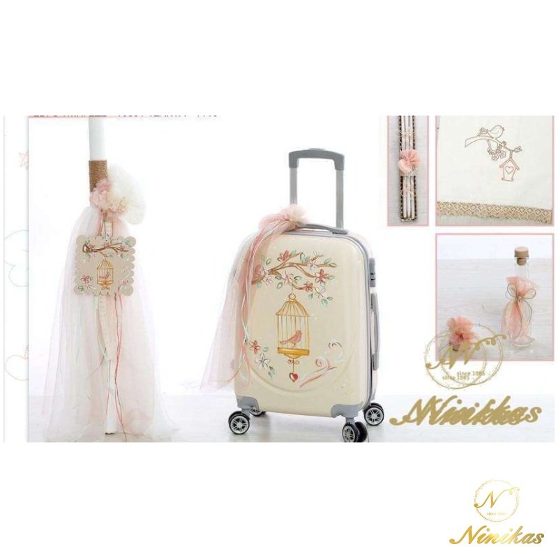 Bird Tree  Baptism Set Σετ Βάπτισης Κορίτσι
