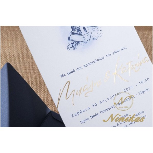 Island – Navy Blue Folder Γάμος