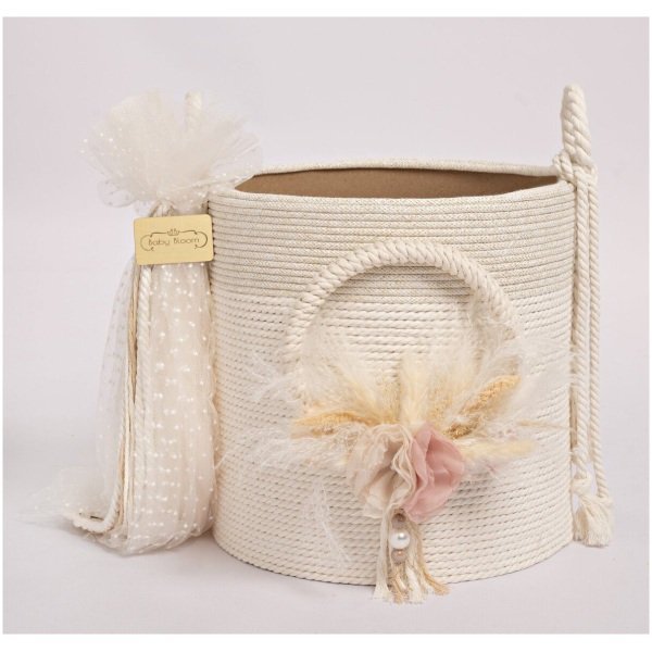 Flowers Boho Basket Σετ Βάπτισης Κορίτσι