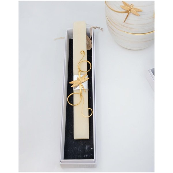 Dragonfly Ivory Candle Λαμπάδες