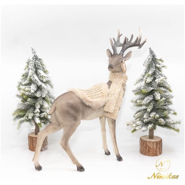 Reindeer With Scarf Χριστουγεννιάτικα
