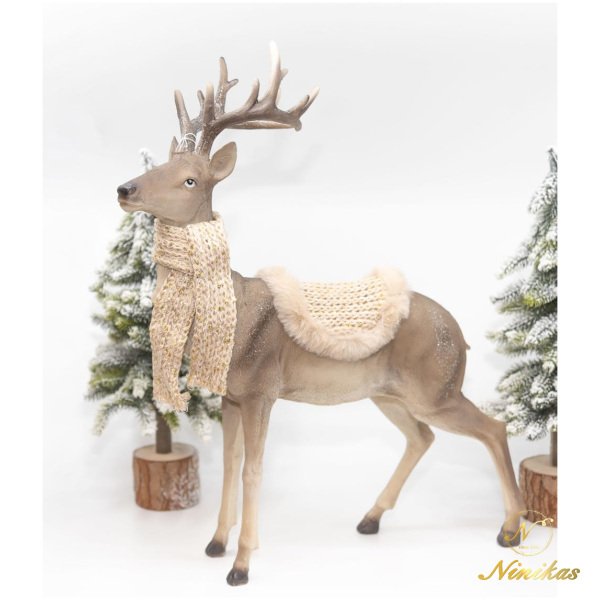 Reindeer With Scarf Χριστουγεννιάτικα