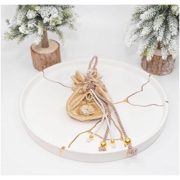 Suede Elegant Pomegranate Pouch Χριστουγεννιάτικα Suede Elegant Pomegranate Pouch Χριστουγεννιάτικα
