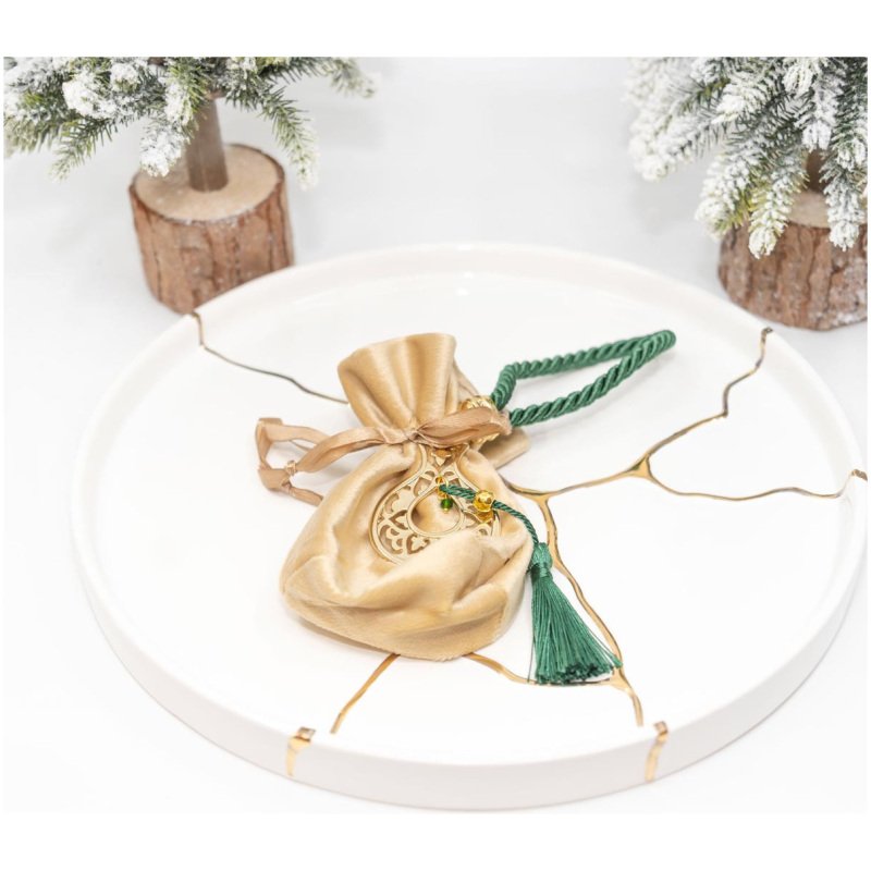 Gold Pomegranate Pouch Χριστουγεννιάτικα