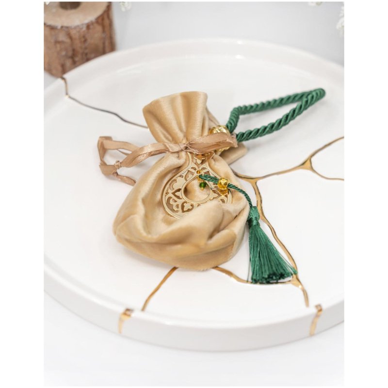 Gold Pomegranate Pouch Χριστουγεννιάτικα