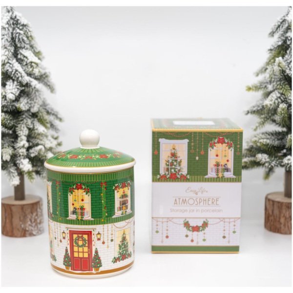 Porcelain Storage Jar Χριστουγεννιάτικα Porcelain Storage Jar Χριστουγεννιάτικα